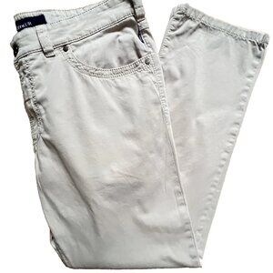 Atelier Gardeur Nevio Jeans Size 36 30 Regular Fit Solid Beige Cotton Blend